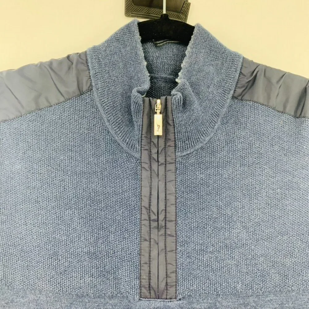 Tommy Bahama Mens 1/4‎ Zip Vest Sz M